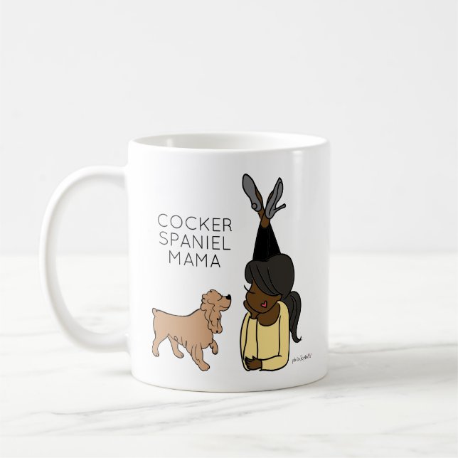 Personalised Cocker Spaniel Mama Coffee Mug (Left)