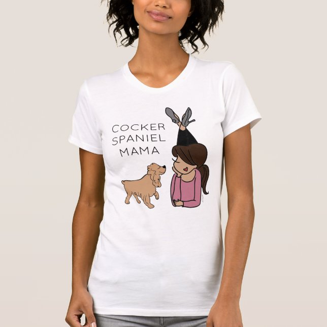 Personalised Cocker Spaniel Mama  T-Shirt (Front)