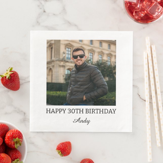 Personalised Cocktail Napkins for Birthday Party  (Insitu)