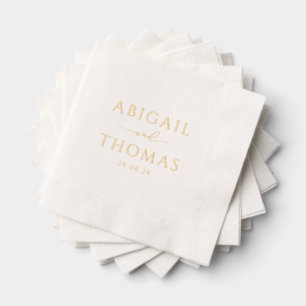 Personalised Cocktail Wedding Foil Napkins