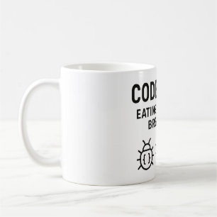Personalised Coder Coffee Mug – Eating Bugs for BF