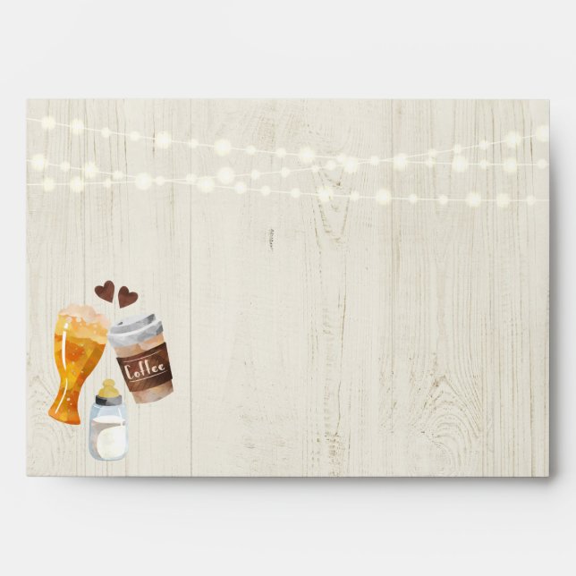 Personalised Coffee & Baby Bottle Toast Brewery Envelope (Front)
