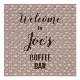 Personalised Coffee Bar Station Coffee Poster
