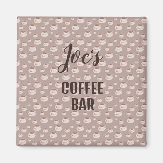 Personalised Coffee Bar Station Magnet (Front)