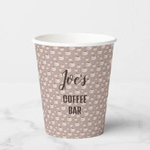 Personalised Coffee Bar Station Paper Plates Cups