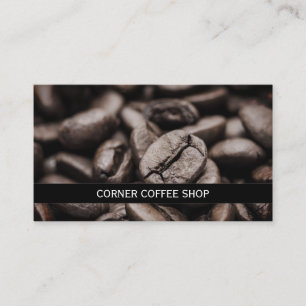 Personalised Coffee Beans Coffee Shop Modern Business Card