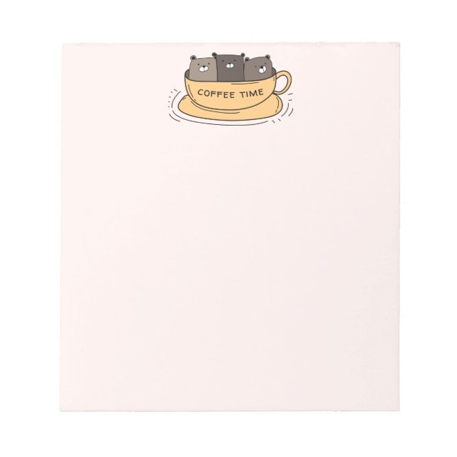 Personalised Coffee Bears Notepad (Front)