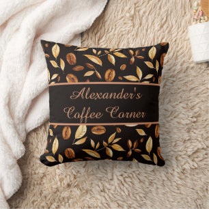 Personalised Coffee Corner Coffee Lover Cushion