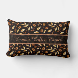 Personalised Coffee Corner Coffee Lover Lumbar Cushion