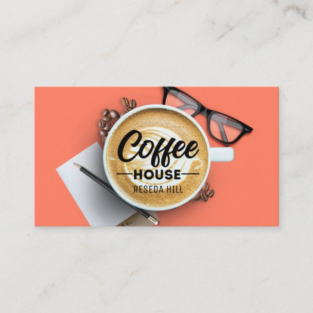 Personalised Coffee House Business Card (Front)
