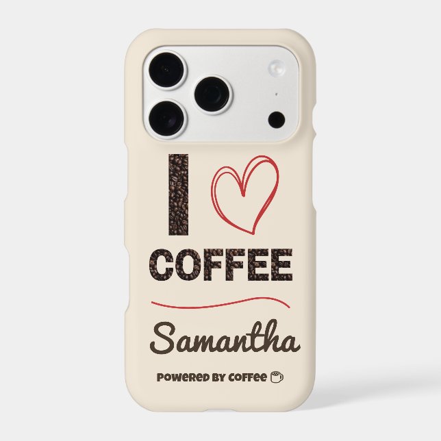 Personalised Coffee Lover Name Coffee Bean Art (Back)