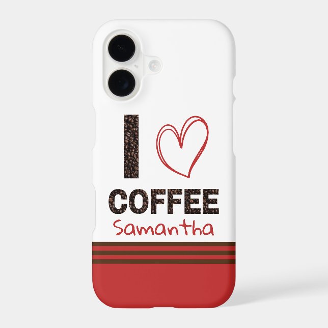 Personalised Coffee Lover Name Coffee Bean Art (Back)
