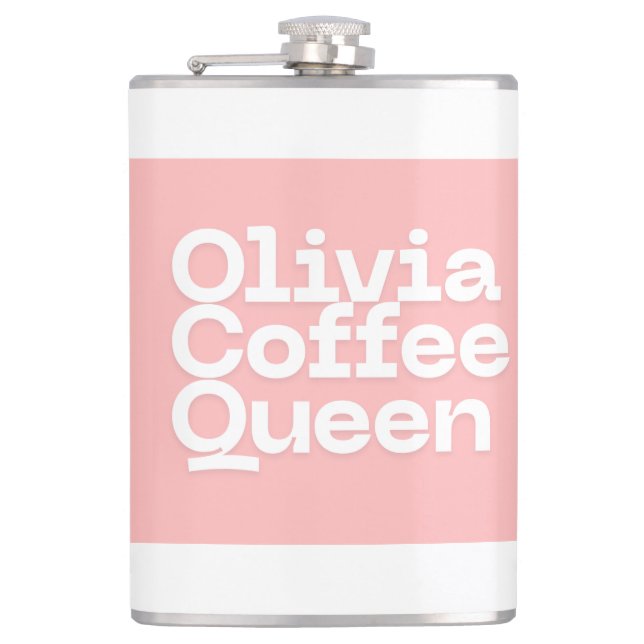 Personalised Coffee Mug – Custom Name Gift for Hip Flask (Front)
