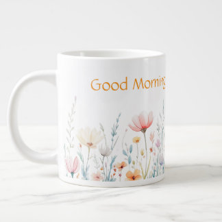 Personalised coffee mug floral