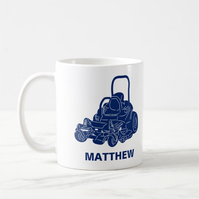 Personalised Coffee Mug for Landscapers, Mowers (Left)