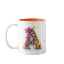 Personalised Coffee Mug Letter A