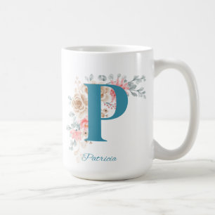 Personalised Coffee Mug Letter P
