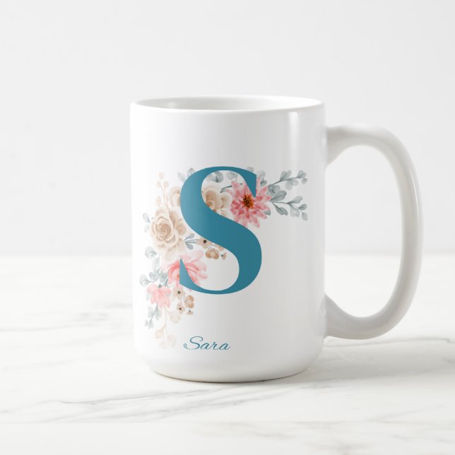 Personalised Coffee Mug Letter S (Right)