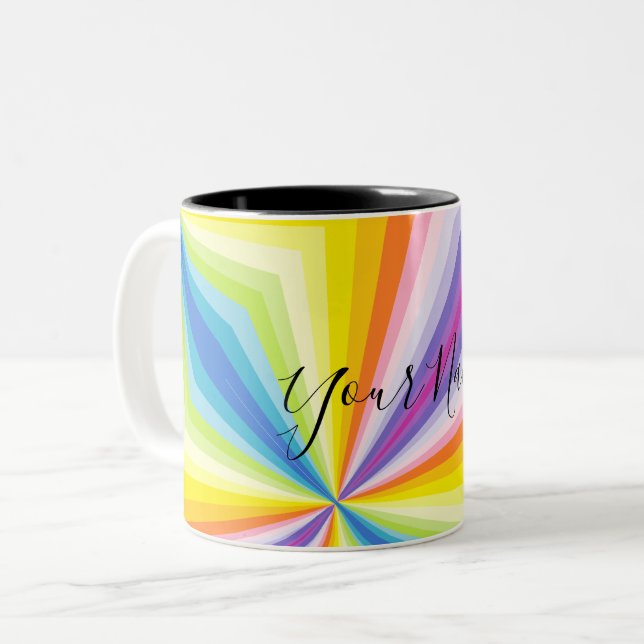 Personalised Coffee Mug - Psychedelic - HAMbyWG (Front Left)