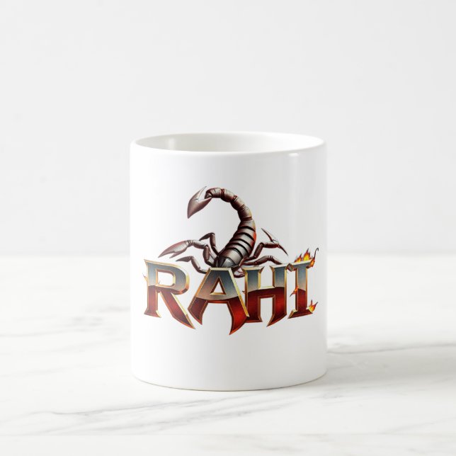 Personalised Coffee Mug with a Scorpion Design and (Center)