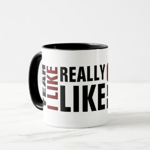 Personalised coffee mug with funny big typography