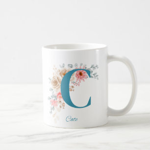 Personalised Coffee Mug with Name & Alphabet C