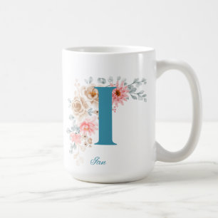 Personalised Coffee Mug with Name & Alphabet I