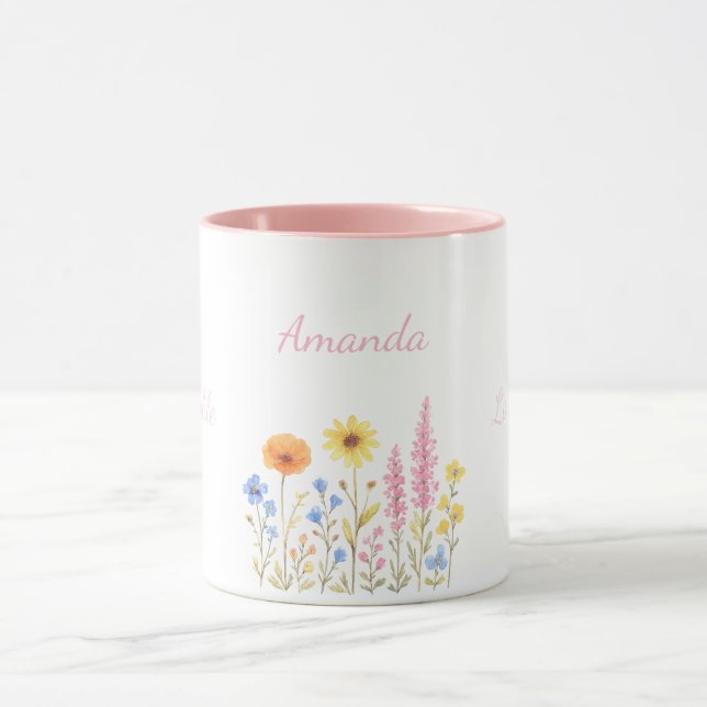 Personalised Coffee Mugs, Amanda Name Mug (Center)