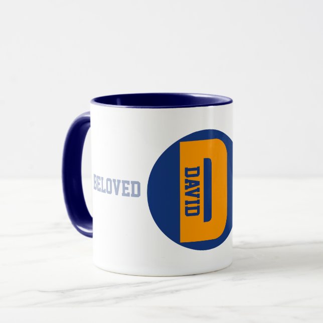 Personalised Coffee Mugs, David Name Mug (Front Left)