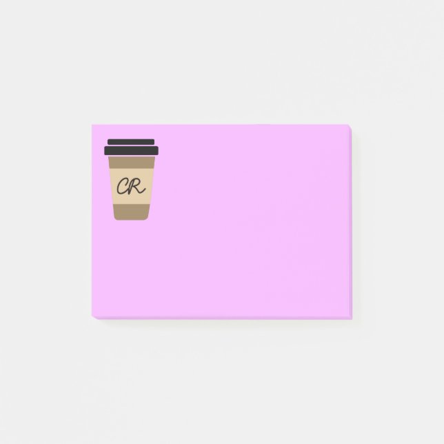 Personalised Coffee on the Go Post-it Notes (Front)