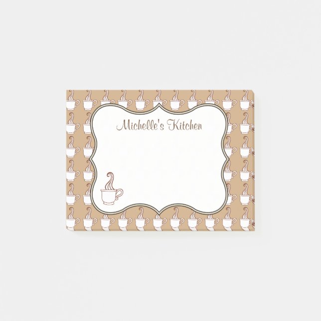 Personalised Coffee Post It Notes (Front)