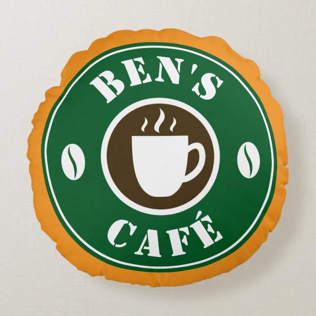 Personalised coffee shop decoration pillow (Front)