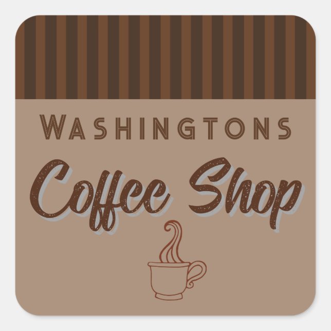 Personalised Coffee Shop Stickers  (Front)
