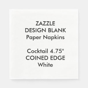 Personalised Coined Edge Cocktail Paper Napkins