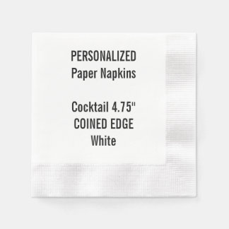 Personalised Coined Edge Cocktail Paper Napkins