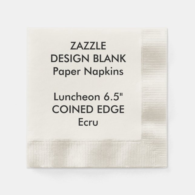 Personalised Coined Edge Luncheon Paper Napkins (Front)