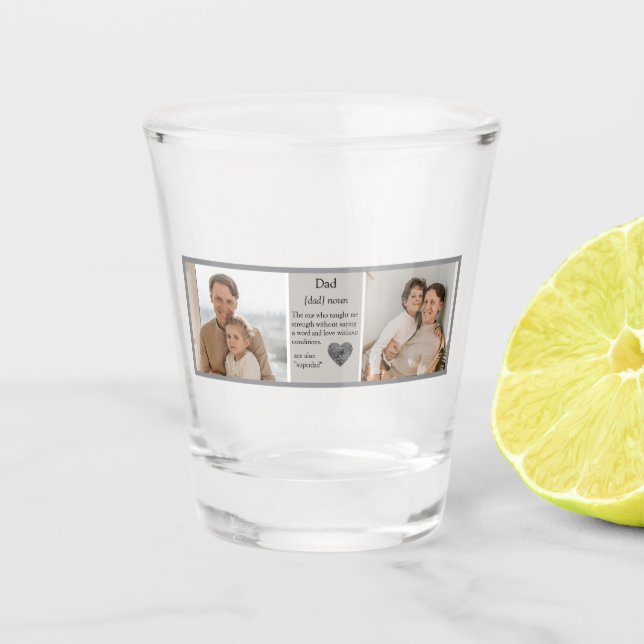 Personalised Collage Photo | Shot Glass for Dad (Front)