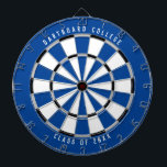 Personalised College Class of 20XX | Blue Dartboard<br><div class="desc">Customise this with your own text and colours! Example shown has the top text "Dartboard College" and bottom text "Class of 20XX" with a blue, grey, black, and white colour palette. This makes a great gift for college students or a graduation gift for a new grad! If you need help...</div>