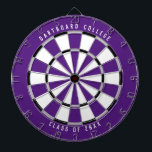 Personalised College Class of 20XX | Purple Dartboard<br><div class="desc">Customise this with your own text and colours! Example shown has the top text "Dartboard College" and bottom text "Class of 20XX" with a purple, grey, black, and white colour palette. This makes a great gift for college students or a graduation gift for a new grad! If you need help...</div>