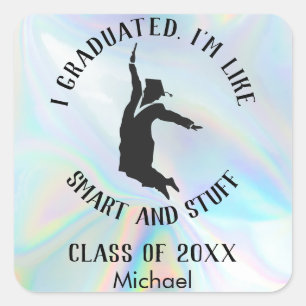Personalised College Graduate Gag Graduation 2024 Square Sticker