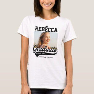Personalised College Graduate Photo Graduation T-Shirt