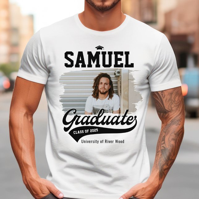Personalised College Graduate Photo Graduation T-Shirt (Creator Uploaded)