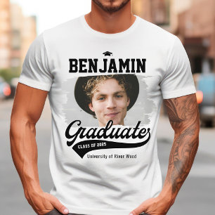 Personalised College Graduate Photo Graduation T-Shirt
