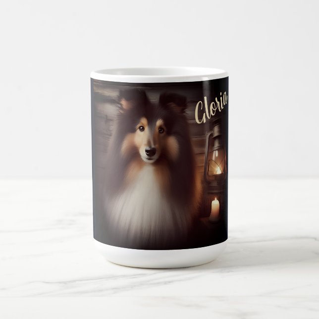 Personalised Collie Coffee Mug (Center)