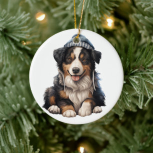 Personalised Collie Dog Ceramic Ornament