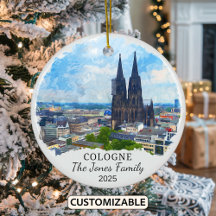 Personalised Cologne Ornament, Germany Gift