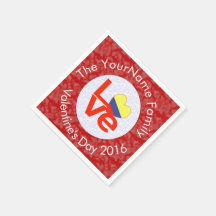 Personalised Colombian Red LOVE Flag