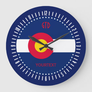 Personalised Colorado State Flag Design on a Large Clock