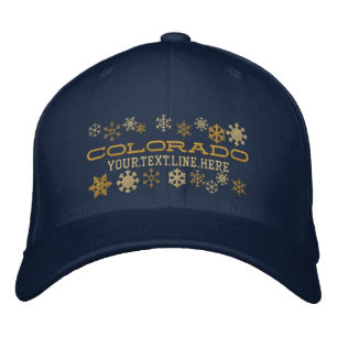 Personalised Colorado Winter Snowflakes Embroidered Hat