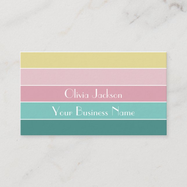 Personalised Colorblock Business Card (Front)